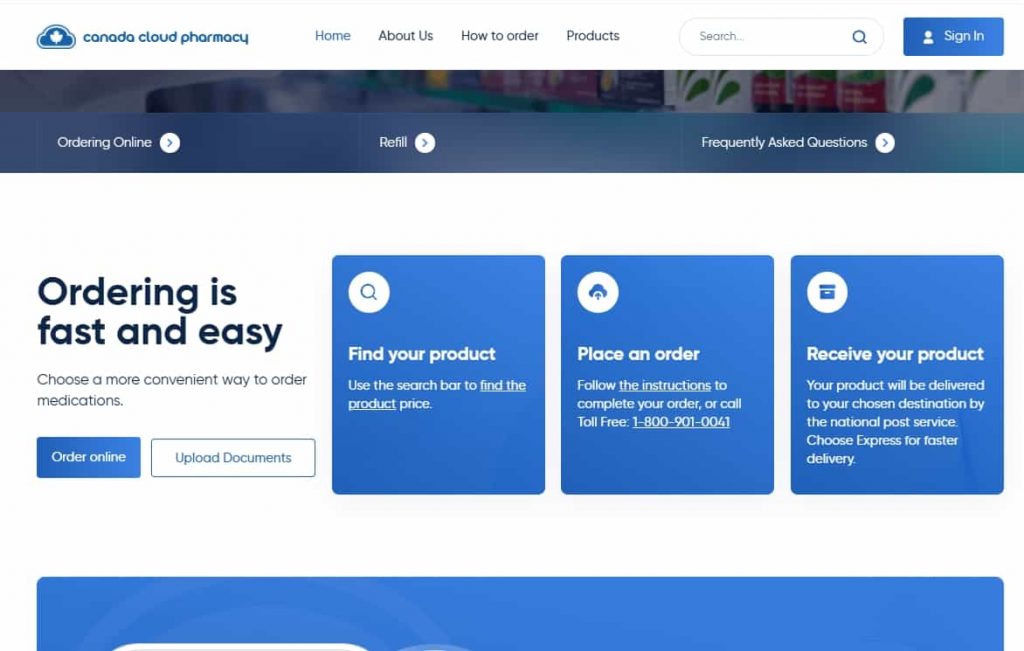 Canada Cloud Pharmacy website