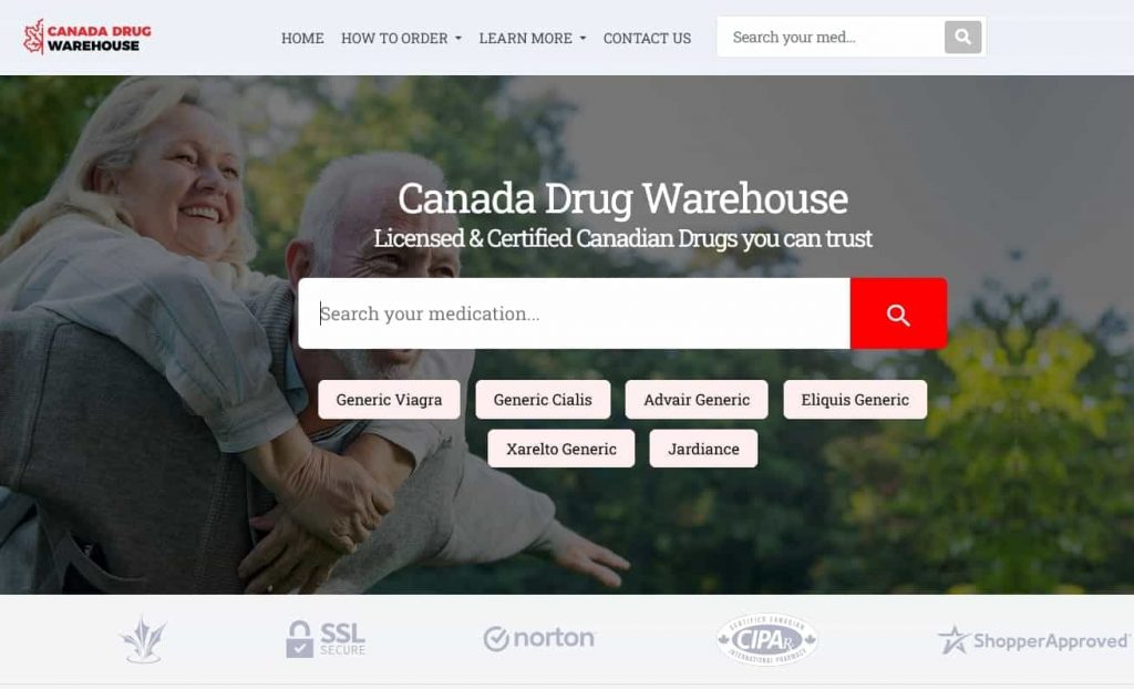 Canada Drug Warehouse website