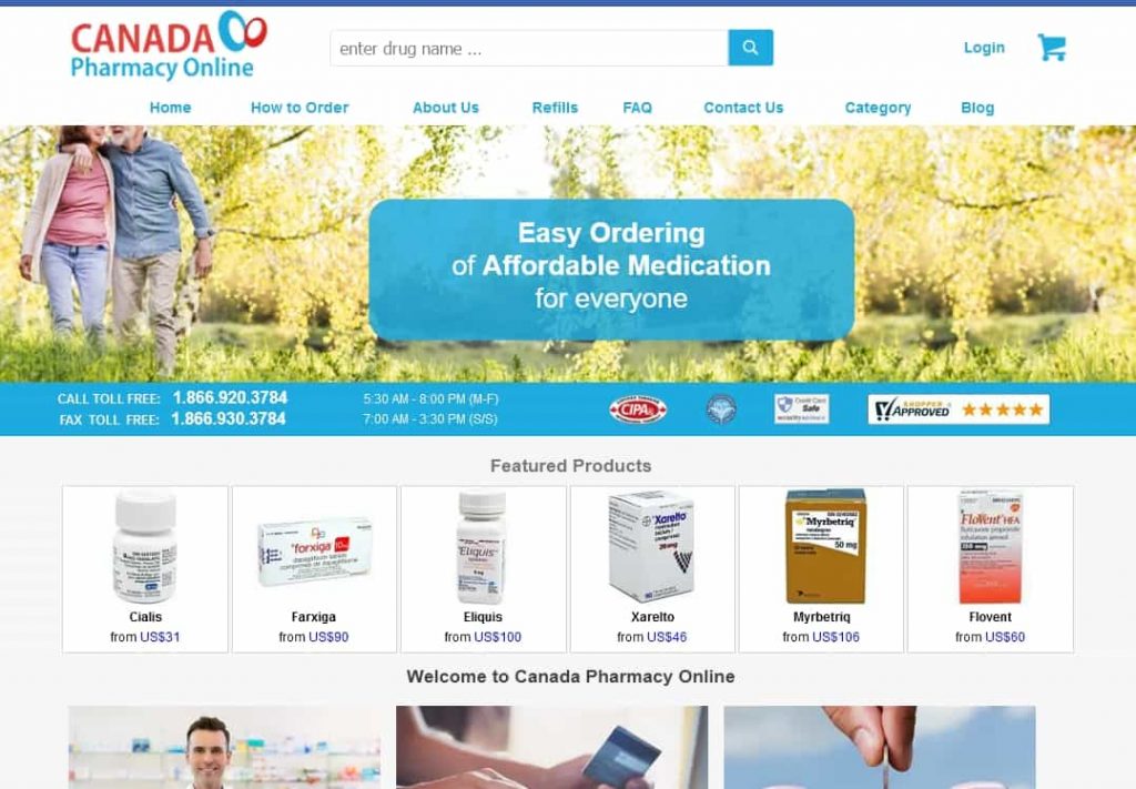 Canada Pharmacy Online website